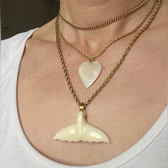 Heart Pearl necklace charm - Picture 7 of 8
